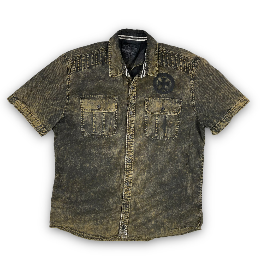 Vintage Affliction XL Short Sleeve Button Up